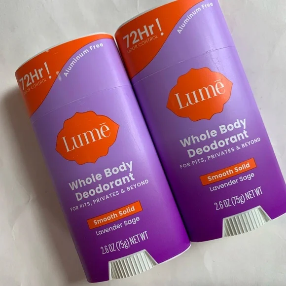 NWT Lume Whole Body Deodorant Lavender Sage Smooth Solid x2 - Picture 2 of 2